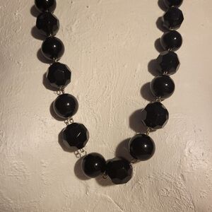 NWT DEPT STORE Elegant Black Beaded Necklace